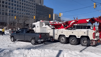 Ottawa Police Tow Trucks From Convoy Protest Site