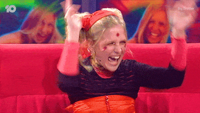 Excited Point GIF by Big Brother Australia