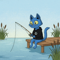 Blue Cat Waiting GIF by Doge Pound