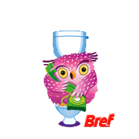 HenkelBref owl selfcare toilet telephone Sticker