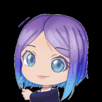 NeriOwl love heart blue like GIF