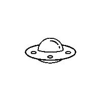 plana_earth space earth planet ufo Sticker