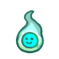 polygonalmind polygonal mind tomb chaser happy fire Sticker