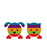 cat love Sticker