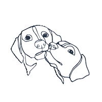 In Love Dog Sticker by Bau Cosmesi