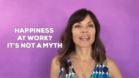 YourHappyWorkplace giphygifmaker your happy workplace wendy conrad happy at work GIF