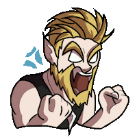 Spefire angry rage romain celestia Sticker