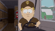 surprised delivery man GIF by South Park 