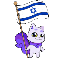 Tel Aviv Flag Sticker by Lucky Kat Studios