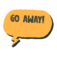 Go Away Writing Sticker by Lulu Press