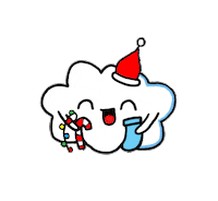 cloudygif christmas xmas cloud cloudy Sticker