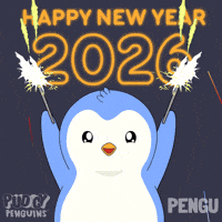 New Year Penguin GIF by Pudgy Penguins