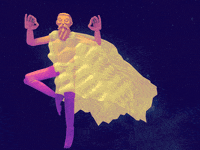 dlgnce space yoga beard meditation GIF