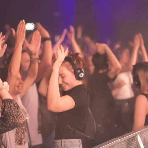 Hands Up Dance GIF by Silent Disco Austria