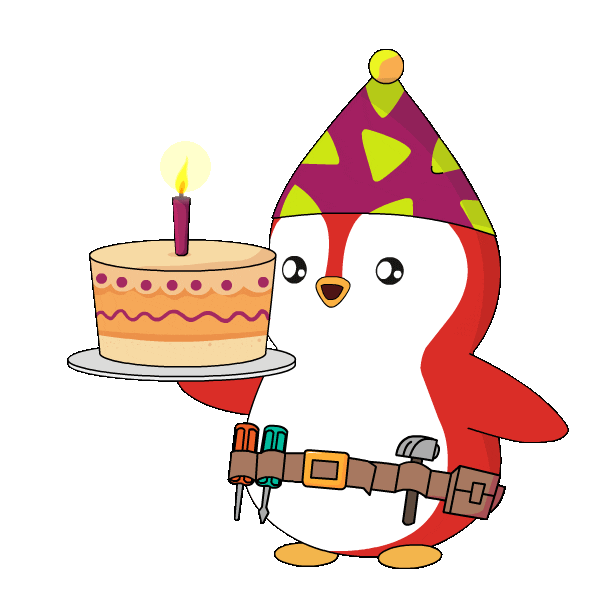Happy Birthday Sticker by Pudgy Penguins