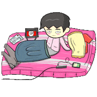 Tired Sleep Sticker by Imam Sukri Nawawi