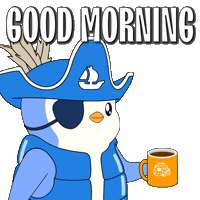 Happy Good Morning Sticker by Pudgy Penguins