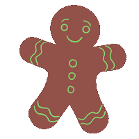 Gingerbread Man Christmas Sticker