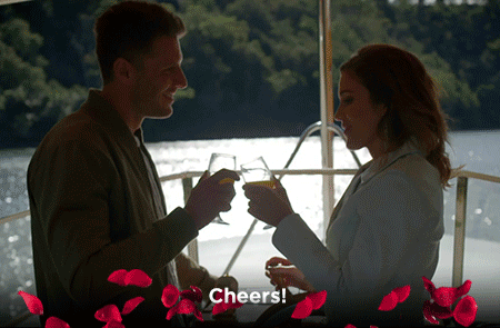 cheers love GIF by The Bachelorette Australia