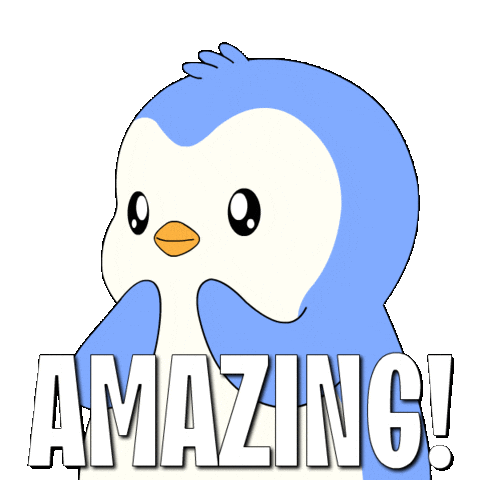 Good News Wow Sticker by Pudgy Penguins