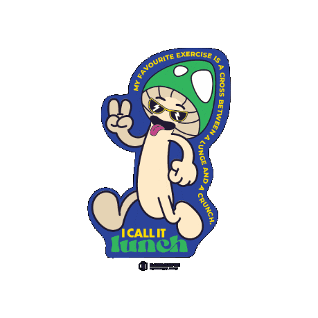 Black_Owl_Design giphygifmaker lunch designer mushroom Sticker