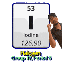 Halogen Iodine Sticker
