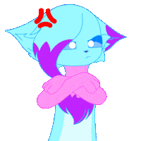 Angry Cat Sticker by Kitten Eevee