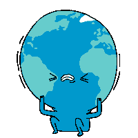 Nervous Save The Earth Sticker by CsaK