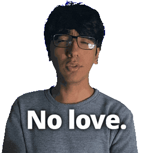 No Love Sticker