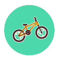 Orange Bicycle Sticker by BikeUP