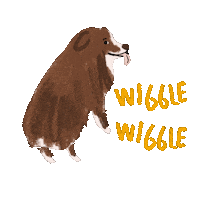 Happy Wiggle Sticker by Andrea Caceres