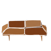 Orange Furniture Sticker