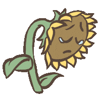 Flower Crying Sticker by Zaromatt