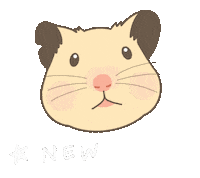 Nemistudio newpost lovely hamster deco Sticker