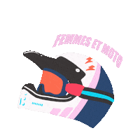 Motorcycle Helmet Sticker by Femmes et Moto