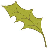jessnicolehandmade christmas winter leaf holly Sticker