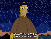 raining homer simpson GIF