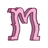 Pink Typography Sticker by Depraved Cave