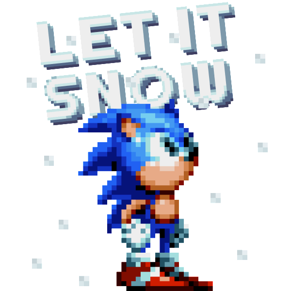 Let It Snow Christmas Sticker by Sonic the Hedgehog