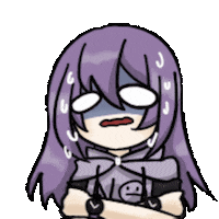 Scared Violet Sticker