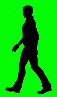 Man Walking Hood GIF