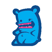 KIWIE kiwie fatkiwie fat monster kiwie bear Sticker