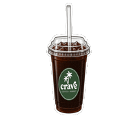 cravecoffeeandmarket cold brew crave crave coffee crave coffee and market Sticker
