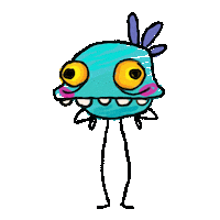 PHUNK_Animation_Studio cute animation neon silly Sticker