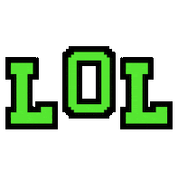 joyfuljuly pixel lol green black Sticker