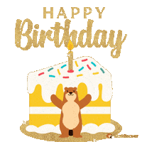 Excited Birthday Cake Sticker by WorkBeaver