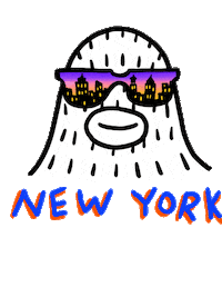 New York Sunglasses Sticker by Frank Ape