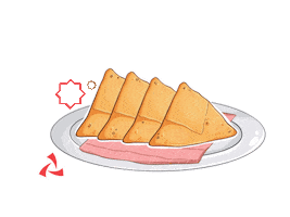 Dumplings Samosas Sticker by BankMuscat