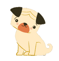 Dog Pug Sticker by Jay Fleck