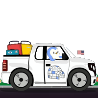 Travel Driving Sticker by Pudgy Penguins